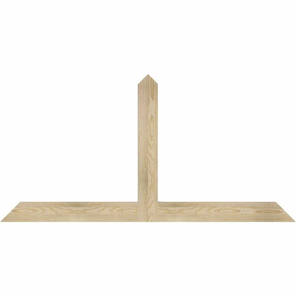Ekena Millwork Portland Rough Sawn Timber Gable Bracket, Douglas Fir, 60"W x 30"H x 2"D x 4"F, 12/12 Pitch GBW060X30X0204POR00RDF - main